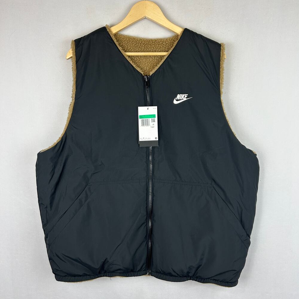 Nike Men's Club+ Reversible Winterized Gilet Sherpa Vest DQ4878-258 Size XL